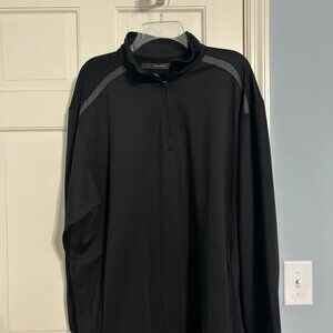 GREG NORMAN MAN'S PULLOVER SHIRT SIZE XL GOLFING SHIRT 1/4 ZIP POLYESTER/SPANDEX